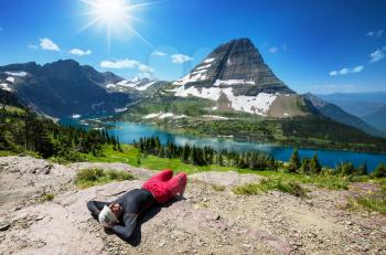 Hike in Glacier National Park,Montana