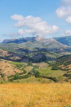 Rural landscapes in Crimean mountains