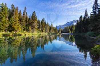 Picturesque rocky peaks of the Glacier National Park, Montana, USA