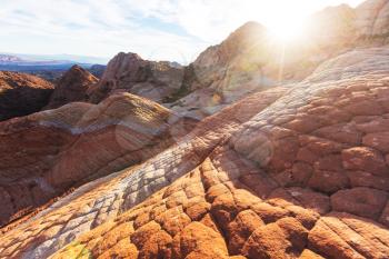 Sandstone formations in Utah, USA. Yant flats