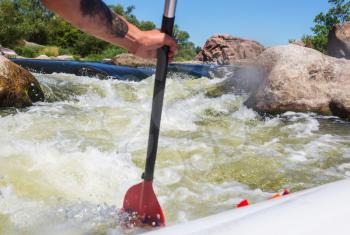 Rafting team , summer extreme water sport