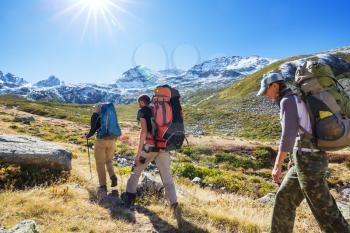 Hike in Kackar Mountains in eastern Turkey, autumn season.