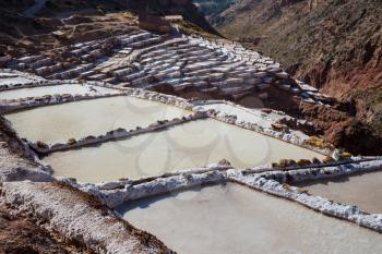 Maras salt ponds located at the Urubamba, Peru