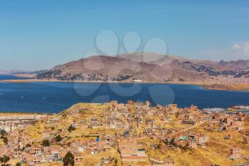 Titikaka lake in Peru, South America