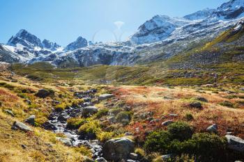 Autumn season in  Kackar Mountains in the Black Sea region of Turkey. Beautiful mountains landscape.