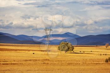 Picturesque rural landscapes in Turkey. Autumn season.