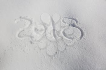 new years date 2018 written in snow background