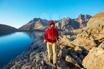 Hike in the Patagonian mountains, Argentina