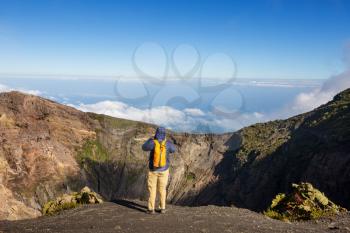 Hike to Irazu Volcano in Central America. Costa Rica