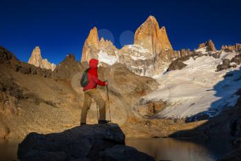 Hike in the Patagonian mountains, Argentina