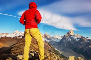 Hike in the Patagonian mountains, Argentina