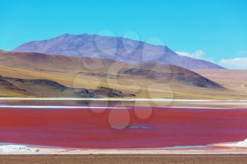 High snowy mountains in Bolivia