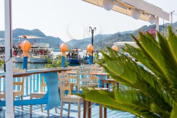 View of restaurant or cafe  on Turkey  beach