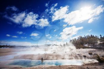 Riverside geyser in Yellowstone