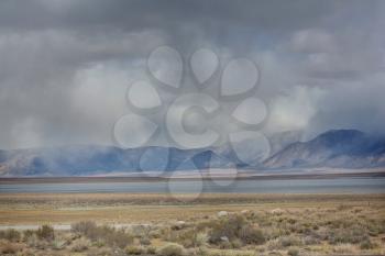 Unusual Mono lake formations in autumn season