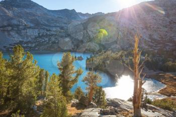 Beautiful nature scene in spring mountains. Sierra Nevada landscapes.