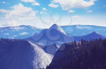 Beautiful Yosemite National Park landscapes, California