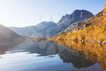 Beautiful nature scene in spring mountains. Sierra Nevada landscapes.