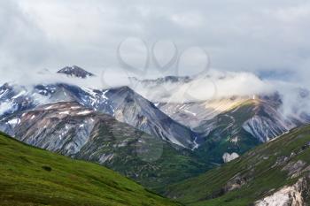 Picturesque mountain view in the Canadian Rockies in summer season