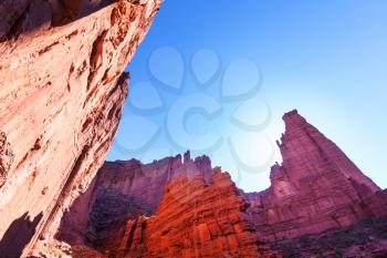 Fisher Towers in Utah, unusual natural landscapes