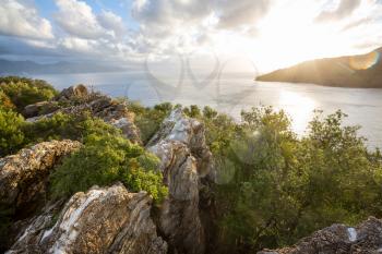 Beautiful sea coast  in Turkey