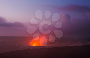 Kilauea Active Volcano on Big Island, Hawaii