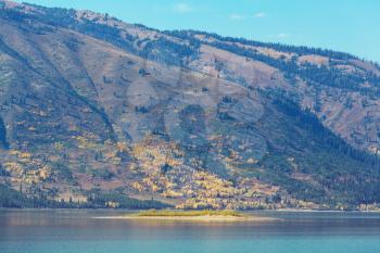 The beautiful lake in Autumn season