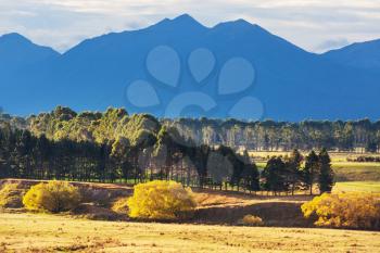 Autumn season in New Zealand mountains