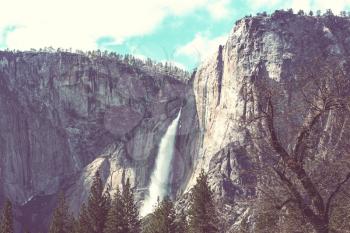 Waterfalls in  Yosemite National Park, California
