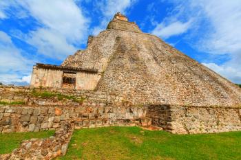 Mayan pyramid in Uxmal, Yucatan, Mexico