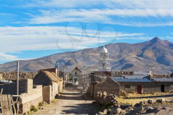 Small village in Bolivian mountains