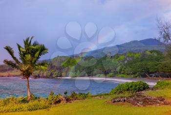 Beautiful tropical landscapes on Maui island, Hawaii