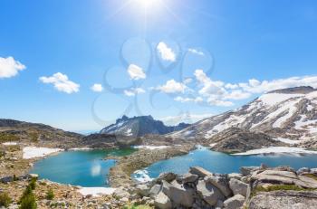 Beautiful Alpine lakes wilderness area  in Washington, USA