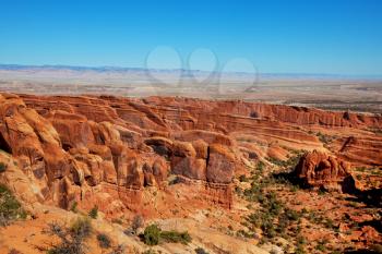 Sandstone formations in Utah, USA. Beautiful Unusual landscapes.