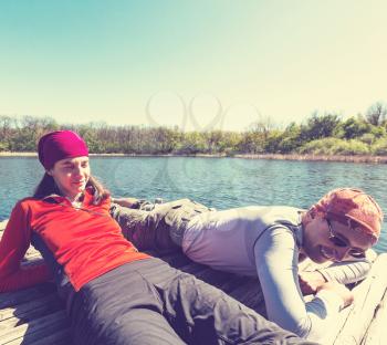 Couple in lake