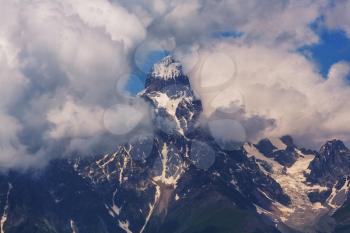 Ushba peak, Caucasus Mountains. Svaneti