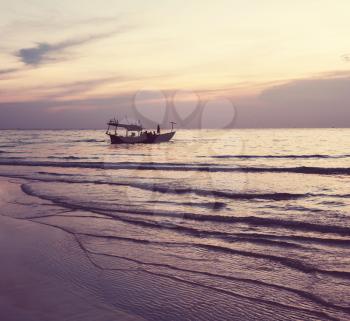 Fishing boats in Kep,Cambodia