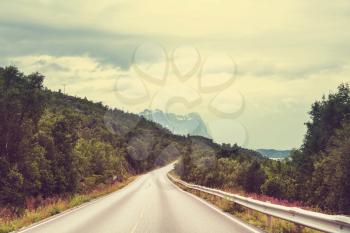 Road in Norway mountains