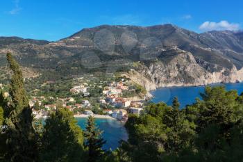 Assos village and beautiful sea bay, Kefalonia island, Greece