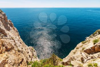 Beautiful rocky coastline in Greece