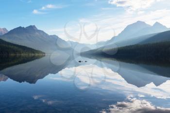 Bowman lake in Glacier National Park, Montana, USA