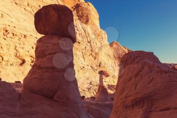 Sandstone formations in Nevada, USA
