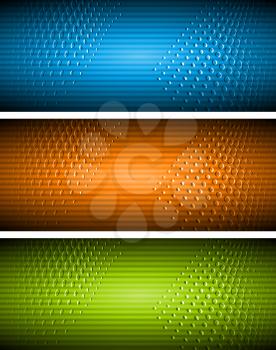 Royalty Free Clipart Image of Three Banners