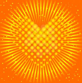 Royalty Free Clipart Image of a Yellow Heart