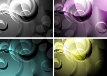 Royalty Free Clipart Image of a  Set of Backgrounds