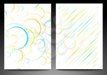 Royalty Free Clipart Image of Two Abstract Backgrounds