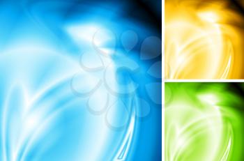 Royalty Free Clipart Image of a Set of Abstract Backgrounds
