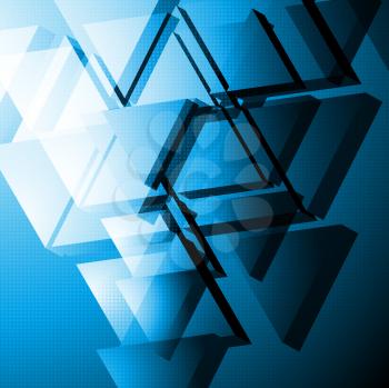 Royalty Free Clipart Image of an Abstract Triangular Background