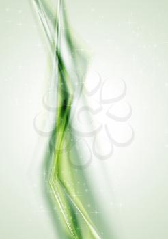 Royalty Free Clipart Image of a Green Wavy Background
