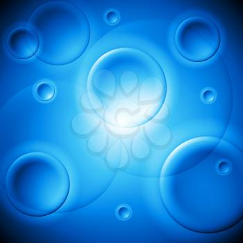 Abstract blue background with circles. Eps 10 vector design